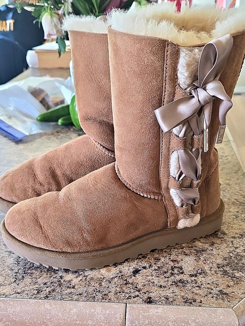 UGG Bailey Bow II Boot Brown Bow Winter Boots